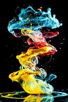 Explosion de peinture colorée art abstrait