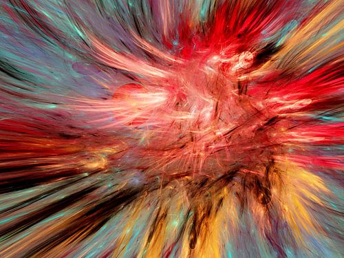 Explosion cosmique composée de fragments de lumière