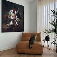 Klantfoto: Botanische prent met typografie 'Oh La La' van Studio POPPY, als artframe