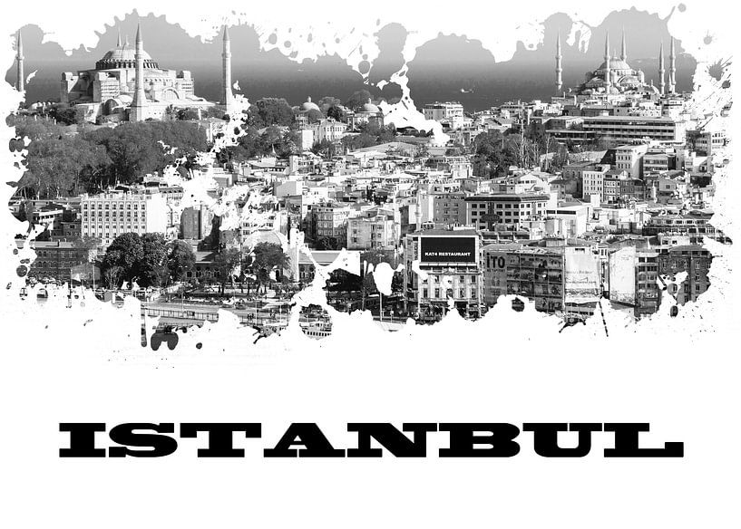 Istanbul van Printed Artings