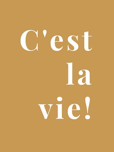 C'est la vie!