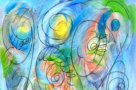 Type vortex blue by Claudia Gründler