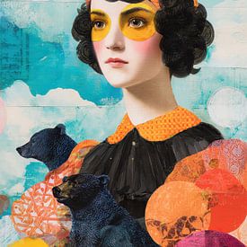 Une femme moderne parmi les ours sur La collection ARTEO