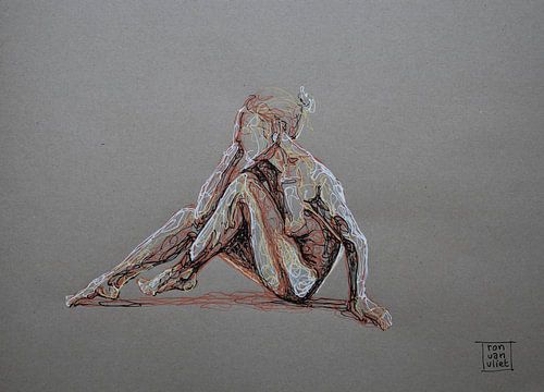 Sitting pose with knees raised