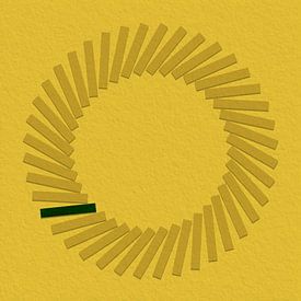 3D/Relief Art in der Flexa-Farbe des Jahres 2025. Wahre FreudeTM (2) von STUDIO ARTSY