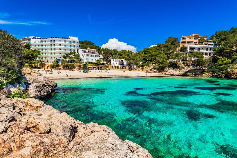 Seaside on Mallorca island, beautiful Cala Santanyi beach bay by Alex Winter