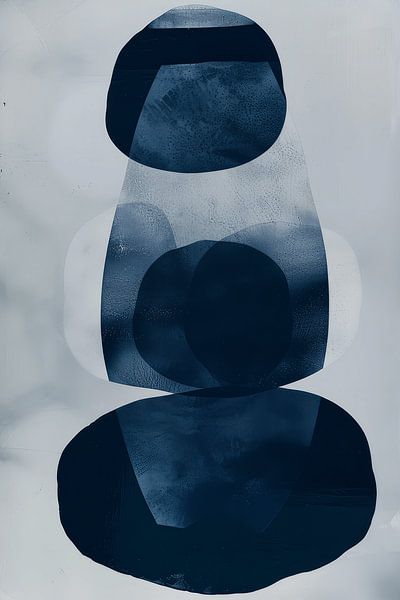 Indigo, modern and abstract by Carla Van Iersel