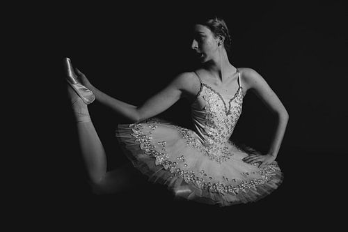 Ballet Fotografie Canvas – Balletdanser Zwart-Wit Wanddecoratie 18