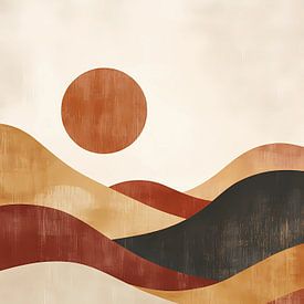 Paysage abstrait, désertique et bohème, baigné de soleil sur IamHome Studio