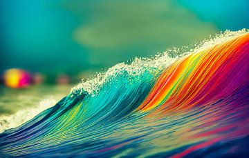 kleurrijke regenboog golf achtergrond illustratie van Animaflora PicsStock