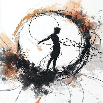 Female fighting spirit - abstract strength by Mel Digital Art