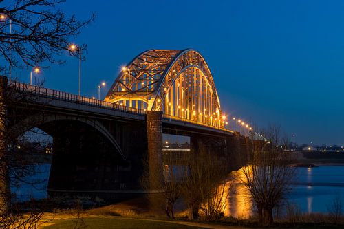 Bridge over river Waal near Nijmegen