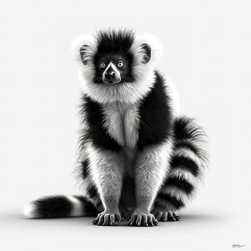 faune et flore en noir et blanc
