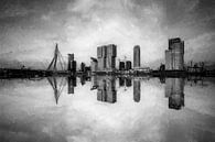 Rotterdam in schwarz-weiß | Digital von Digitale Schilderijen Miniaturansicht
