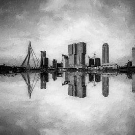 Rotterdam in black and white | Digital by Digitale Schilderijen