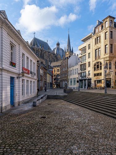 Aachen Cathedral on a frosty winter's day