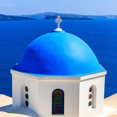 Cycladen architectuur in Oia, Santorini, Griekenland