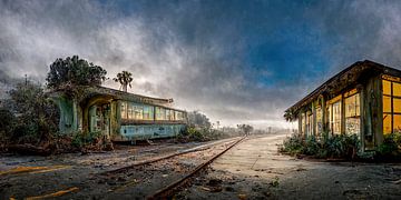 Abandoned 1950s train station along Route 66 by Harry Anders