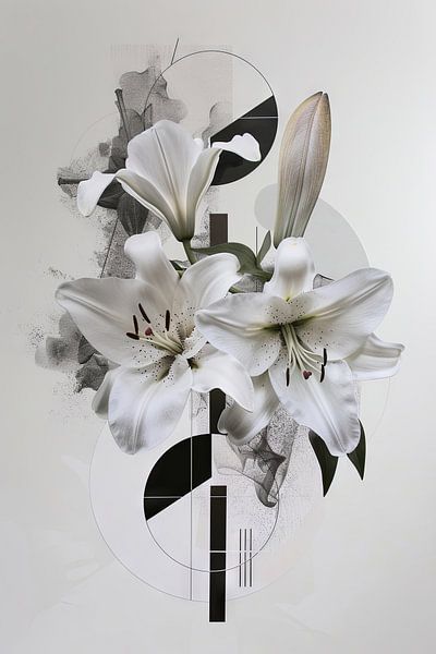 Lilien - Blumenkunstwerk von Poster Art Shop