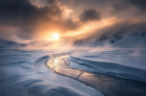 Mountains kiss sky light