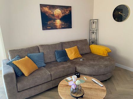 Gemälde Schwarz Gold | Großes Gemälde Wohnzimmer | Mondgemälde