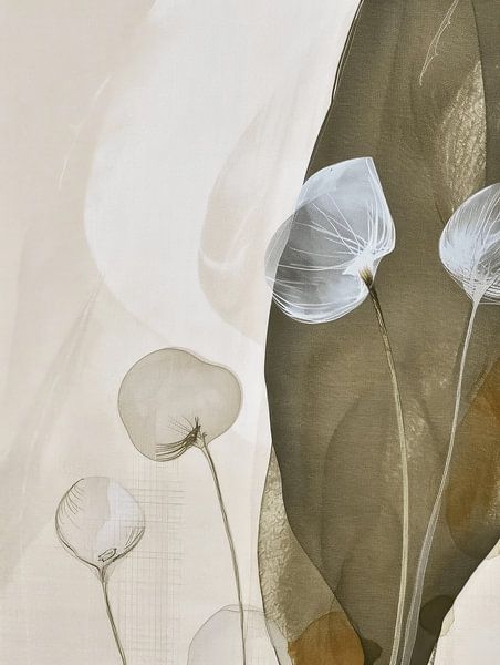 Modern abstract in wabi-sabi style by Japandi Art Studio
