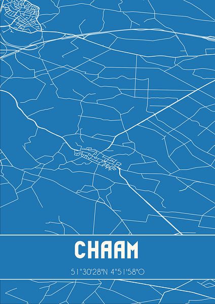 Blueprint | Map | Chaam (North Brabant) by Prints of Place