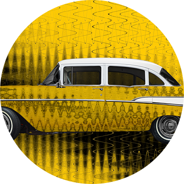 Chevrolet Bel Air 1957 Kunstauto in volledig geel van aRi F. Huber