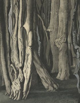 Léon Spilliaert - Bomen (knoestige stammen) (1938) van Peter Balan