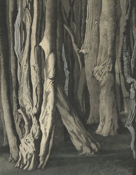 Léon Spilliaert - Trees (gnarled trunks) (1938) by Peter Balan