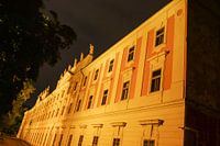 Praag - (school) gebouw tijdens nachtwandeling