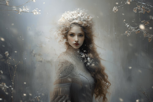 Winter portrait, modern chic.