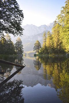 Réflexion Eibsee, Allemagne du Sud sur Lynn