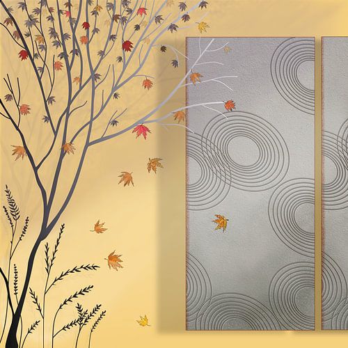 Autumn in the circle of shapes by MFO_Art