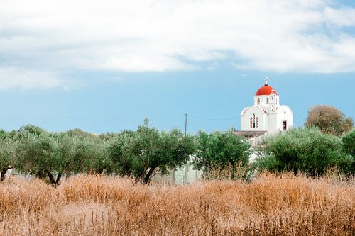 Kerkje in Kreta van Laura de Roeck