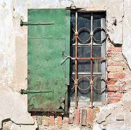 Shutter on an old farmhouse by Heiko Kueverling