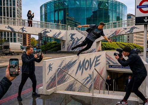 Parkour At London's Most Famous Parkour Spot - Imax by Waterloo station
