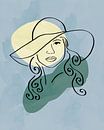 Face with curls and a hat by Tanja Udelhofen thumbnail