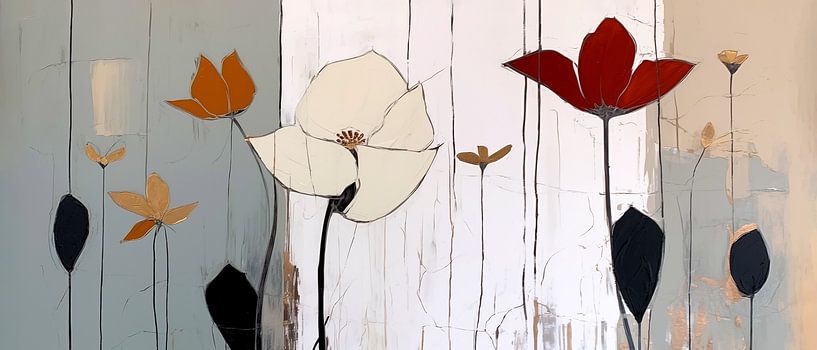 Abstract Flowers by Dakota Wall Art