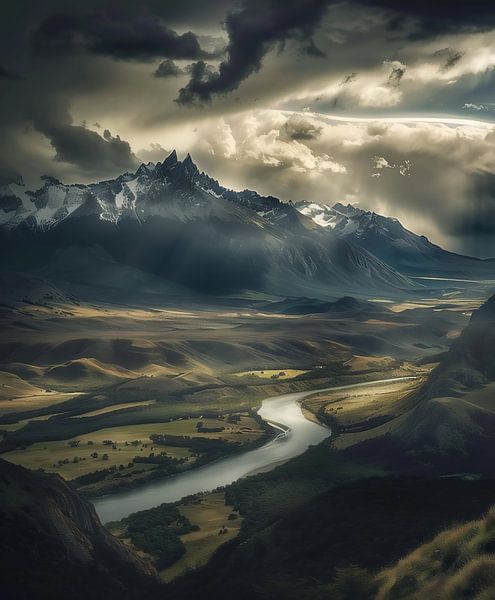 Mountains under starlight by fernlichtsicht