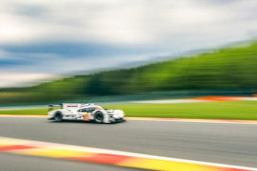 Porsche 919 Hybrid racewagen op Spa Francorchamps