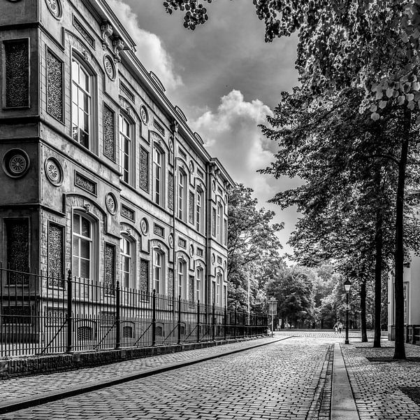 Breda - Castle Square KMA - Black and White by I Love Breda