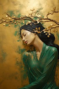 Dame mit Gold