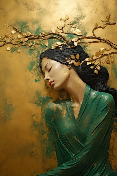 Dame mit Gold von Bert Nijholt