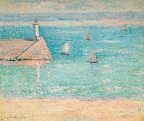 Boten in de haven van Diélette, Normandië, Blanche Hoschedé-Monet