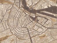Amsterdam city map | Sandstone | Sand-Brown