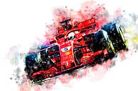 Sebastian Vettel, Ferrari 2018 van Theodor Decker thumbnail