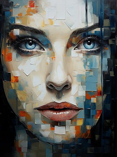 Modernes abstraktes Porträt