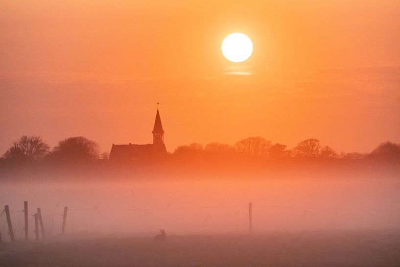 Nebliger Morgen von Marjolein van Roosmalen