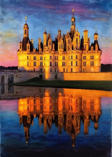Château de Chambord Zonsondergang